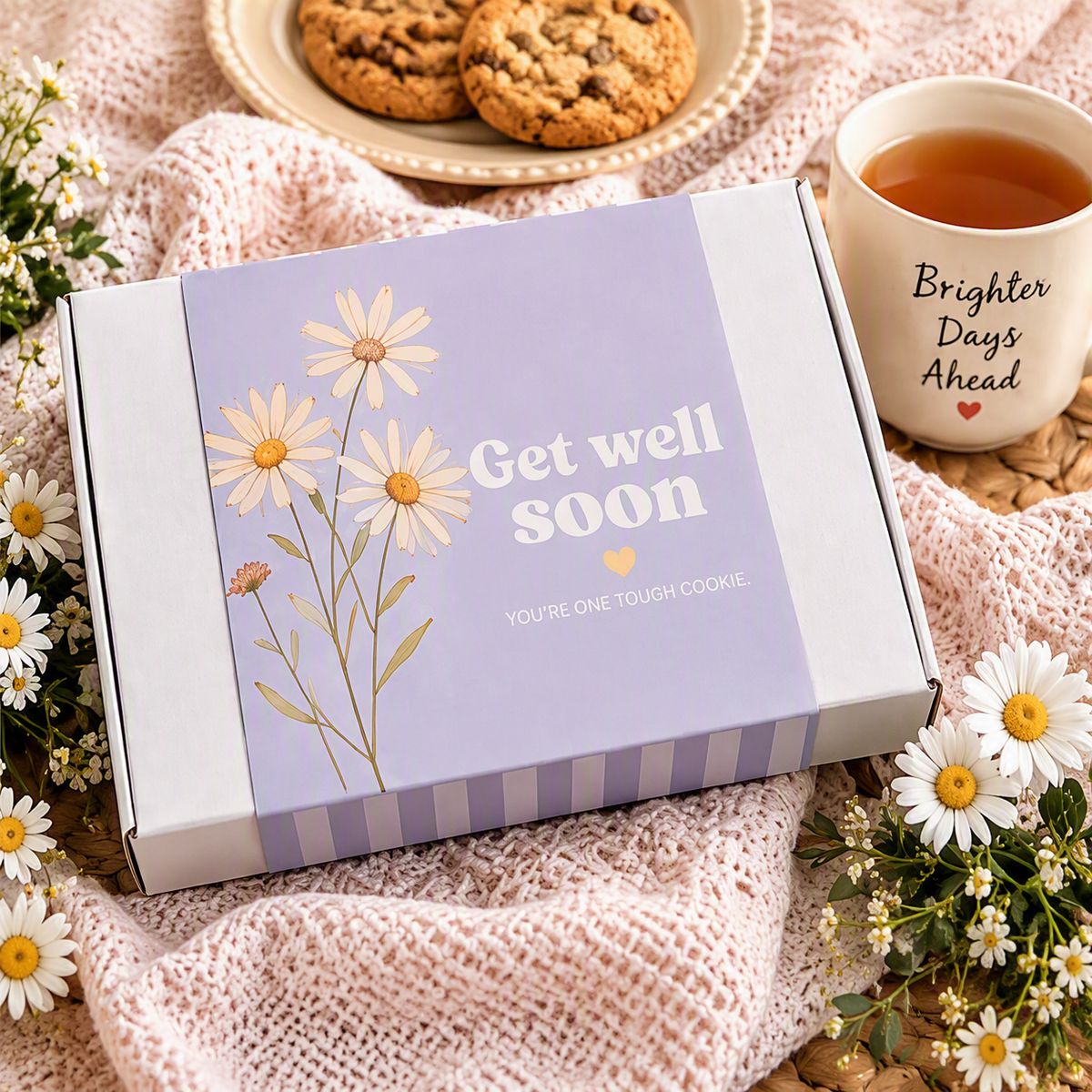 Get Well Soon Cookie Gift Box – 6 or 12 Cookies