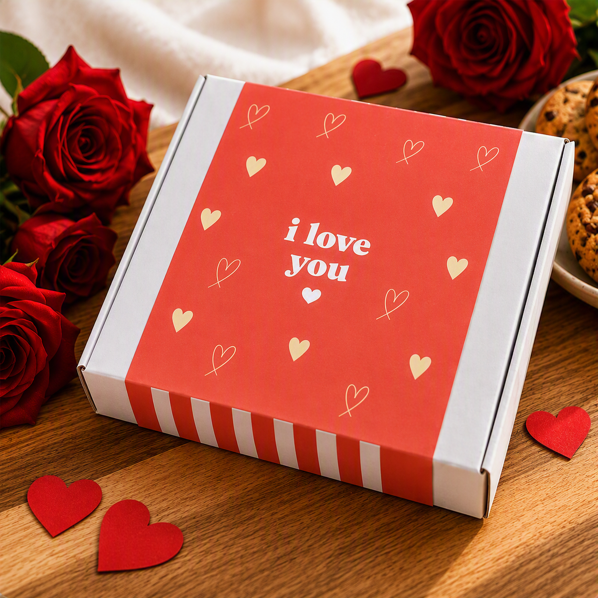 I Love You Cookie Gift Box – 6 or 12 Cookies