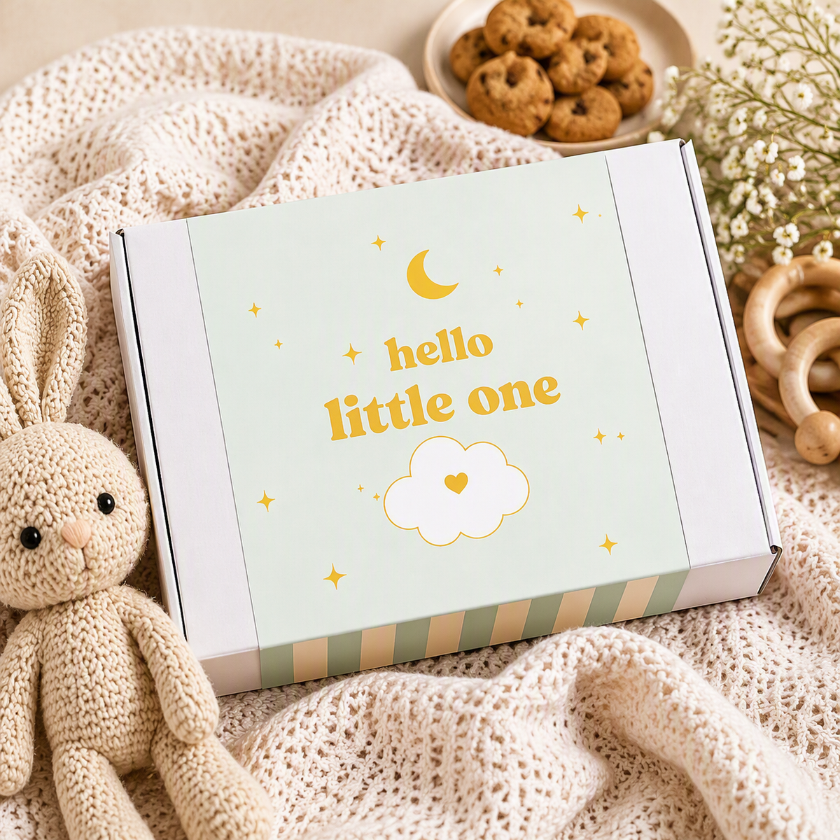 New Baby Cookie Gift Box – 6 or 12 Cookies